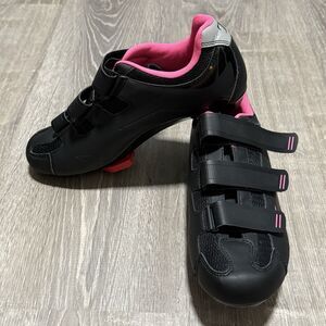 Tommaso Women Cycling Shoes EU 41 US 9.5 SPD-SL Compatible Black/Pink w/ Cleats